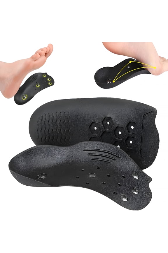 Orthopedic Insoles-Magnetic Flat Foot Corrector Half Insole,Invisible Flexible Arch Support Shoe Insert Relief Pad,Athletic Alignment Aid,Magnetic Heel Cushion Foot Cor
