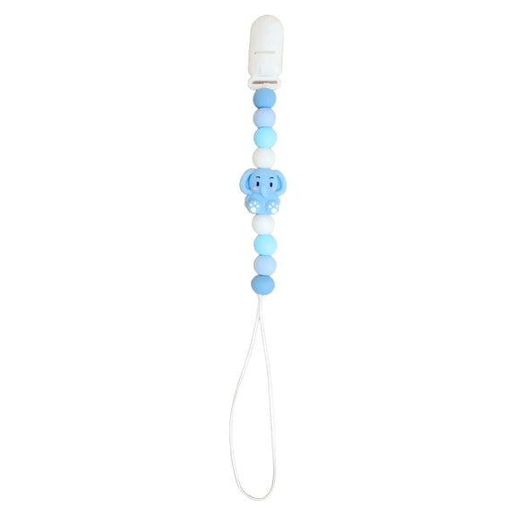 XIRQI Pacifier Clip 3D Cartoon Character Design BPA Free Silicone Binky Holder Anti Drop Teething Toy Strap for Stroller