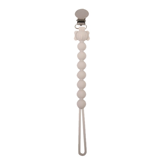 XIRQI Pacifier Clip,Durable Stainless Steel Clip Pacifier Holder,Smooth Beads for Comfortable Touch Binky Clips