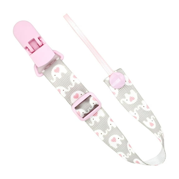 XIRQI 2026 New Pacifier Clip,Polyester Paci Clips,11" Toy Straps for Baby for Babies,Toddlers,Infants,Pink1