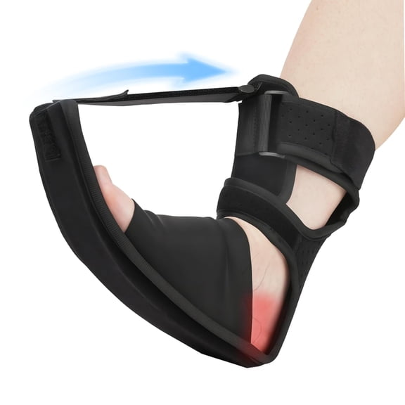 XIRQI Plantar Fasciitis Night Splint for Heel Pain,Adjustable Brace | Memory Foam Padding with Adjustable Multi-Strap Support for Plantar Fasciitis,Achilles Tendonitis and Heel Spur Relief.