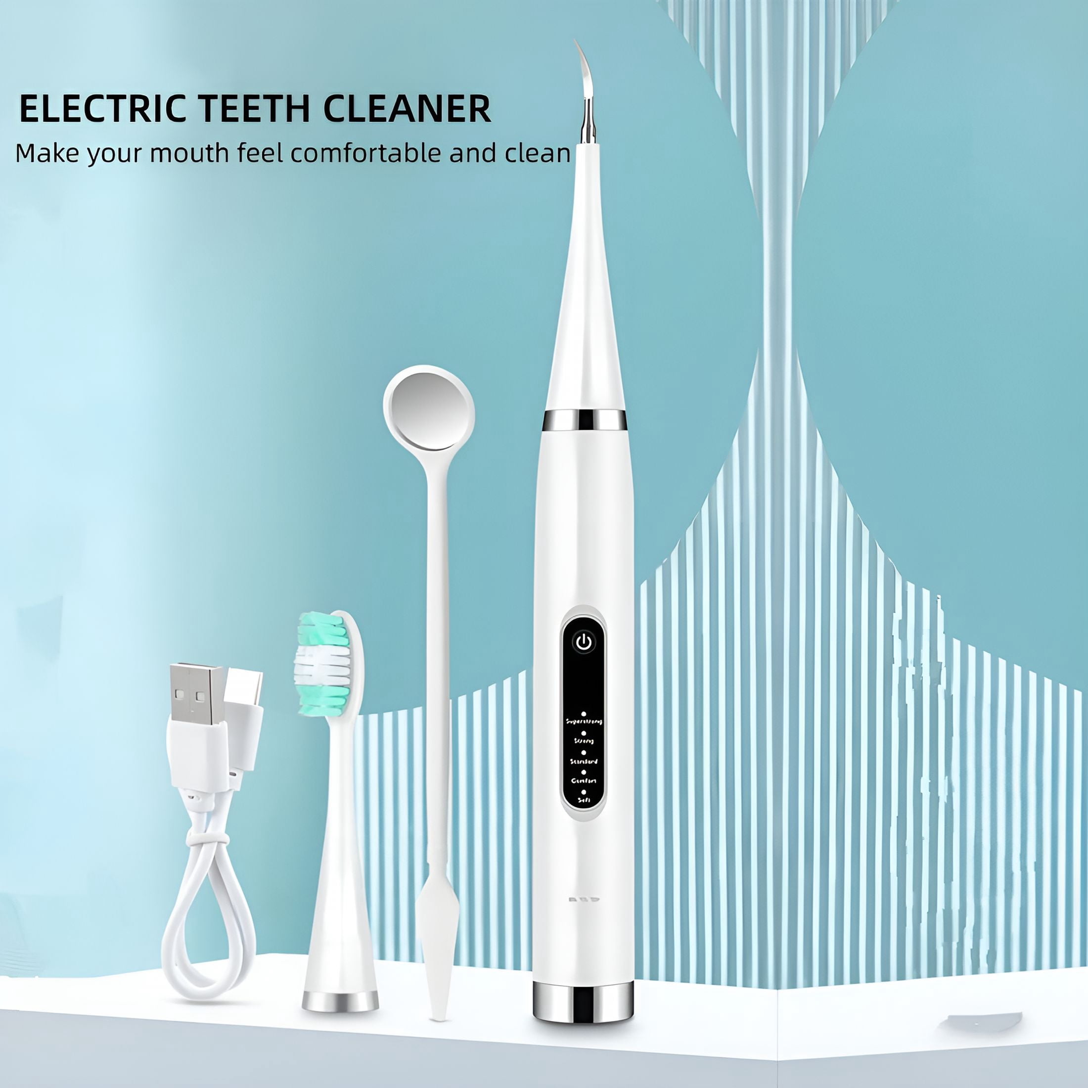 XIRQI Plaque Remover for Teeth,Electric Dental Scaler Tooth Cleaning Device,5 Adjustable Modes Teeth Cleaning Kit Household Plaque Blaster