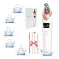 thumbnail image 1 of XIRQI Pore Vacuum,Usb Rechargeable Blackhead Remover Vacuum,3 Levels Adjustable Pore Vacuum Blackhead Remover,With 5 Suction Power,6 Probes,Face Vacuum Pore Cleanser for Women And Men (White), 1 of 7
