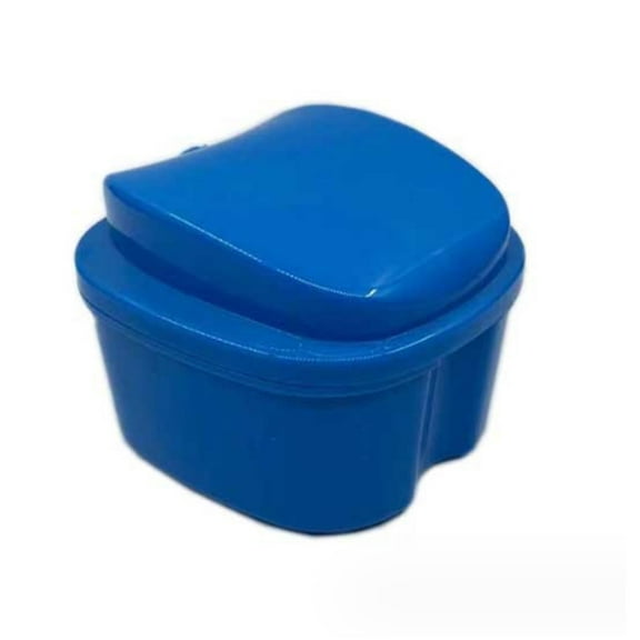XIRQI Portable Denture Cup,Solid Denture Case,Compact Dental Pod
