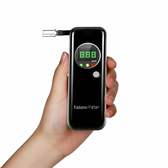 XIRQI Portable Ketone Breath Meter,Ketone Breath Tester,Digital Ketone Breathalyzer with 10 Mouthpieces