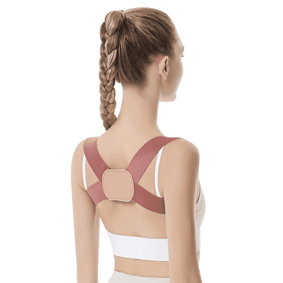 XIRQI Posture Corrector for Women,11-Strap Shoulder Design Back Brace,Back and Lumbar Support Shoulder Brace,Pink,M