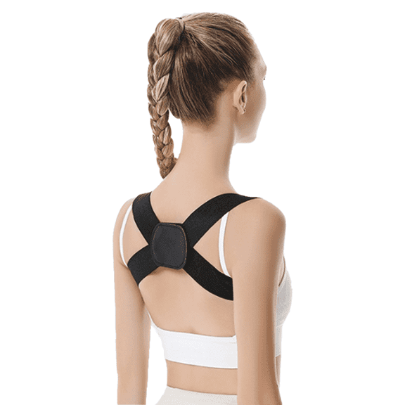 XIRQI Posture Corrector for Women,Nylon Lower Back Pain Relief,Shoulder Brace,Black,L