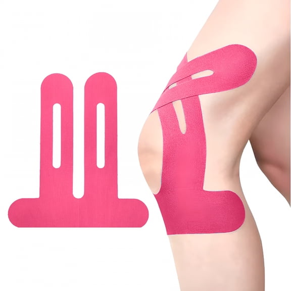 XIRQI Precut Tape for Knees, Breathable Elastic Athletic Muscle Tape Strips Flexible, Kinesiology Tape for Knees, Waterproof Sport Knee Support Patch Stickers for Knee Pain & Stability (30/20/10pcs)