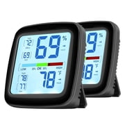 XIRQI Professional Digital Hygrometer Indoor Thermometer 2 Pieces | Room Humidity Gauge Pro Accuracy Calibration Precise Hygrometer