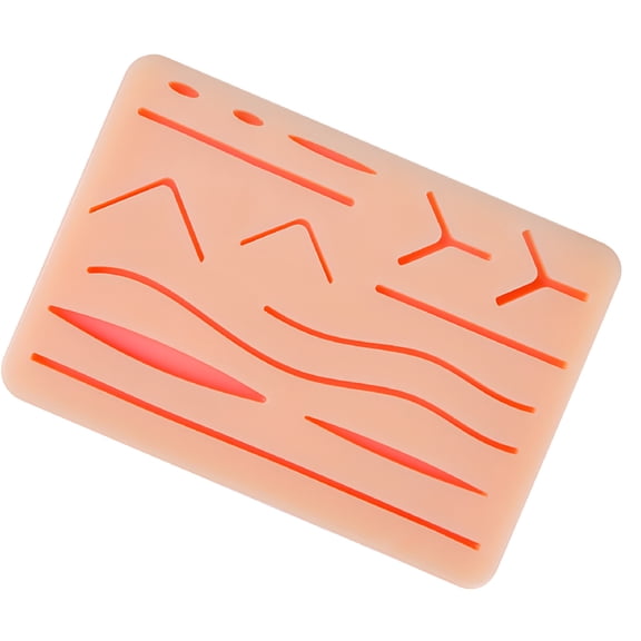 XIRQI Professional Surgical Suture Training Model with 14 Wound Portable Suture Practice Skin Pad Suture Practice Kit for Student