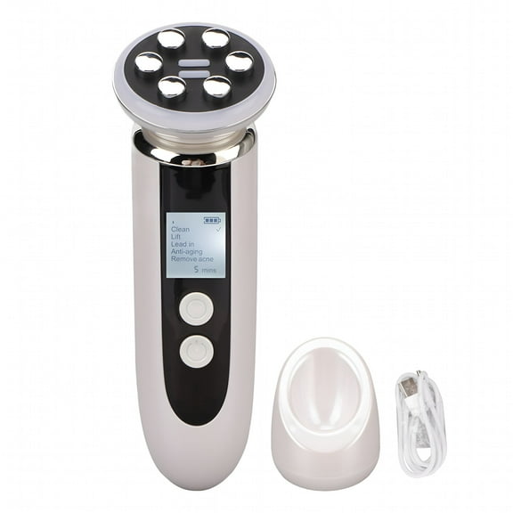 XIRQI RF Facial Machine with Red Blue LED, Skin Lifting and Toning Device, Hot Ice Compress Beauty Tool for Wrinkle Care