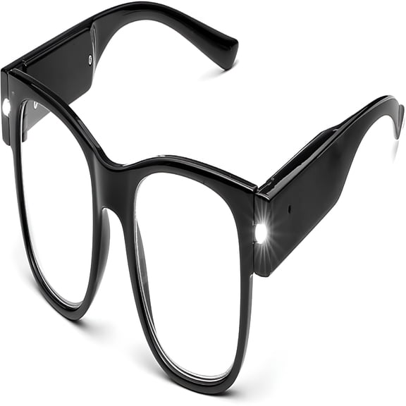 XIRQI Reading Glasses Lighted Rechargeable Led Readers with Lights Eyewear Clear Vision Unisex