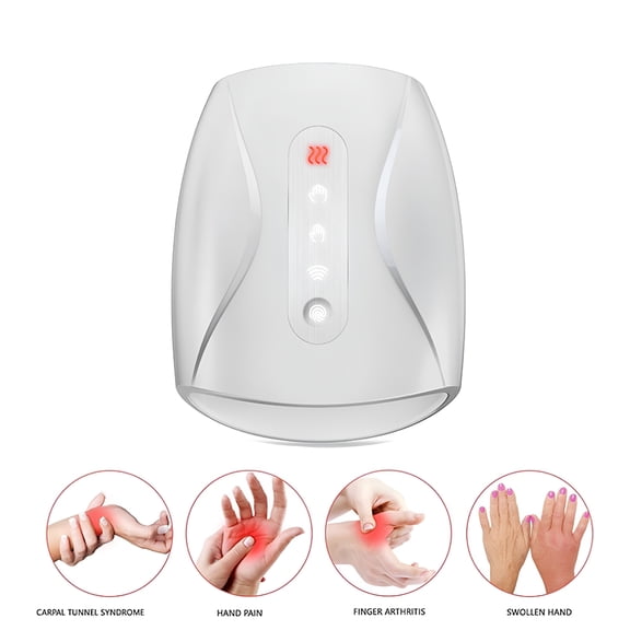 XIRQI Rechargeable Hand Massager with Heat for Women, Electric Massager for Hands, Air Compression Massage with Heat for Wrist