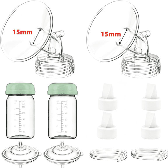 XIRQI Replacement Pump Parts Complete Kit for S1/S2/9 Plus/Synergy Gold Breast Pump Parts Help to Restore Pump Suction,Include Flanges 15Mm/Valves/Backflow Protectors/Tubing