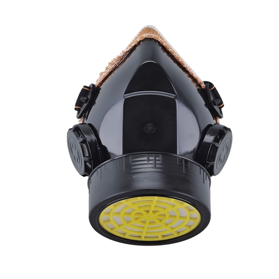 XIRQI Reusable Respiratory Mask, Filtration Mask Protection Against Toxic Vapor, Anti Dust Anti Gas Chemical Mask for Painting DIY Sanding Work (Black)