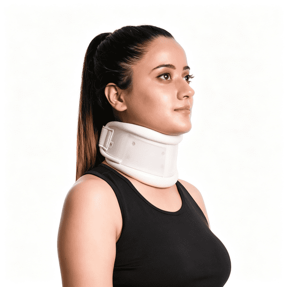 XIRQI Rigid Cervical Collar Plastic Neck Support Brace Adjustable Height Collar Support Brace Wraps Aligns&Stabilizes Vertebrae Neck Brace for Neck Pain&Spine Pressure for Men&Women