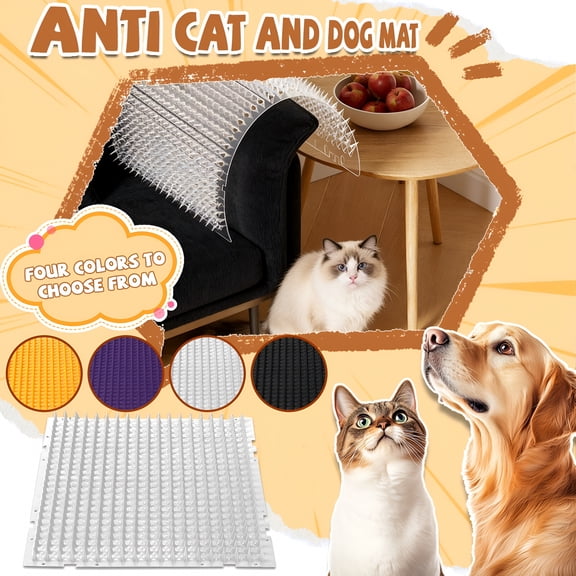 XIRQI Scat Mat for Cats with Spikes Cat Repellent Mat Deterrent Indoor Training Pads Keep Dogs And Cats Off Couch Bed Garden Scat Mats Outdoor