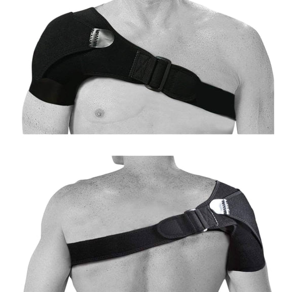 XIRQI Shoulder Brace Shoulder Compression Sleeves Back Brace for Lower Back Pain Women Shoulder Support Ice Packs for Injuries Reusable Black