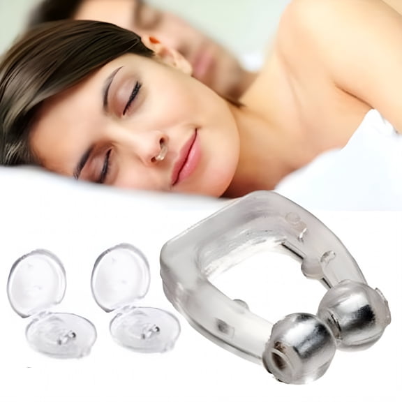 XIRQI Silicone Magnetic Anti Snore Stop Snoring Nose Clip Sleeping Aid Apnea Guard 2 Pcs Magnetic Nose Strips for Breathing