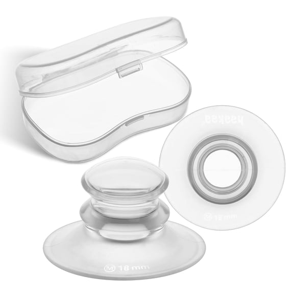 XIRQI Silicone Nipple Correctors for Flat, Short Or Inverted Nipples, Inverted Nipple Corrector for Breastfeeding with Storage Case, M Inverted Nipple Corrector