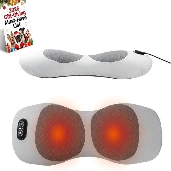 XIRQI Smooth Spine Triple Fusion Back Massager for Sciatica Pain Relief Deep Tissue Neck Massager with Heat for Lower Back Support Electric Massagers for Lumbar Stretcher And Sciatic Nerve Device