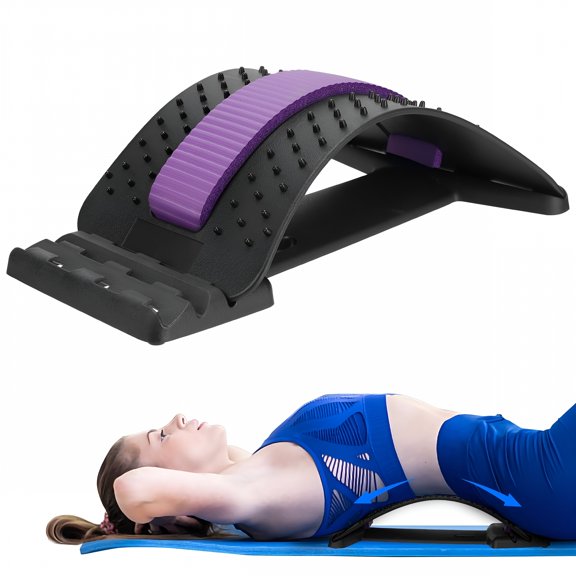 XIRQI Spine Deck,Back Stretcher 3 Level Adjustable Cracking Spine Board for Lumbar Back Pain Relief And Muscle Relaxation