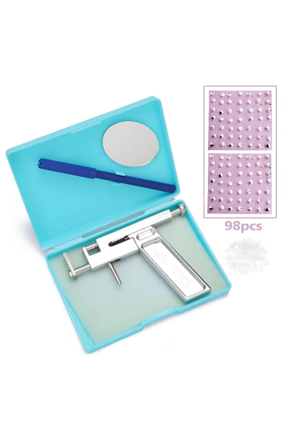 Stainless Steel Ears Piercing Tool Kit Professional Painless Ear Nose Piercing Machine