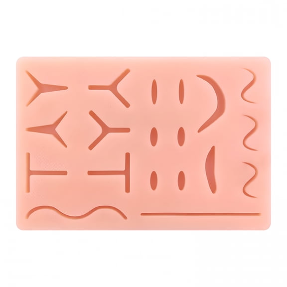 XIRQI Suture Practice Pad Reusable Silicone Medical Training Skin Model Suture Kit Medical Grade