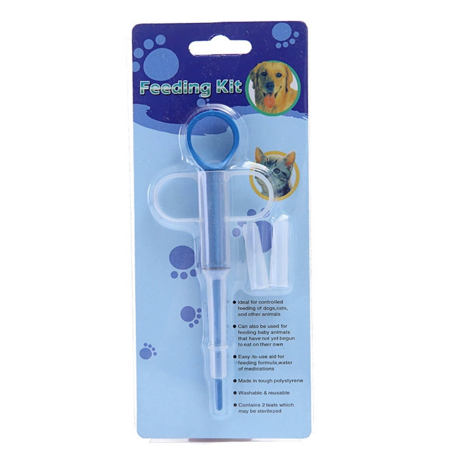 XIRQI Syringe for Liquid,Pet Syringe Syringes Without Needle,Feeding Medication Medicine Syringe,Blue