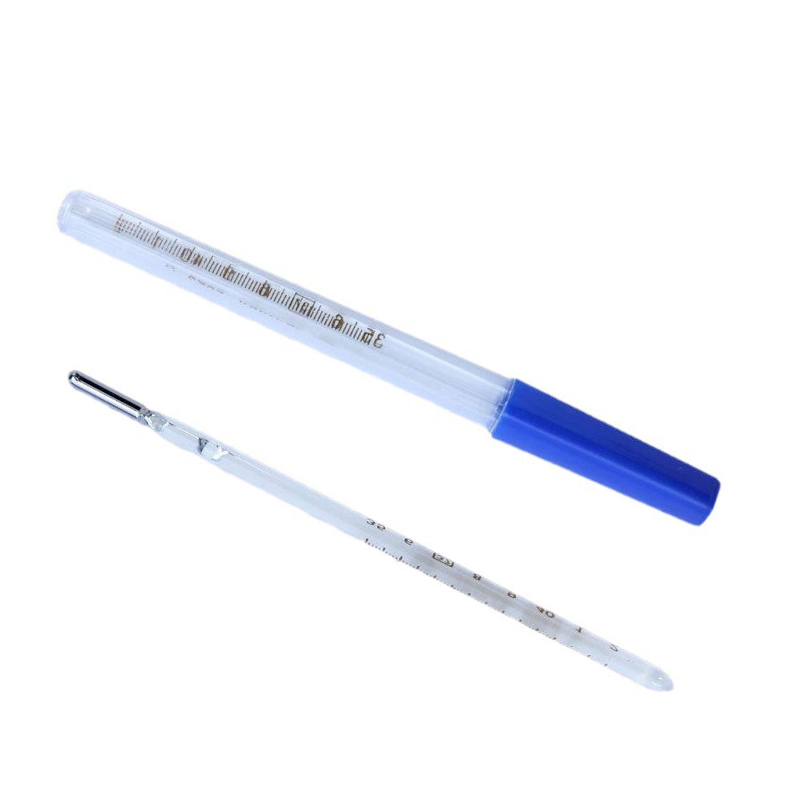 XIRQI Thermometer for Adults,Glass Mercury Thermometer,Triangular Bar Oral Thermometer For Adult,Blue