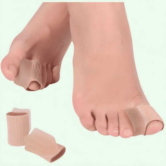 XIRQI Toe Cushions for Pain Relief-4Pcs Toe Guards with Toe Sleeves Bandage and Big Toe Gel Spacers