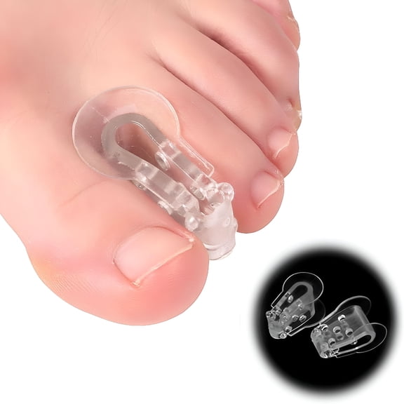 XIRQI 2026 New Toe Separators for Overlapping Toes,2 Pack Soft Silicone Hammer Toe Straighteners Correct Bent Toes Big Toe Spacers Separators Pain Relief for Men and Women