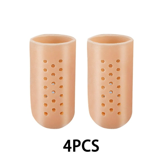 XIRQI Toe Spacers, Off-Wicking Corn Pads for Toes, Pain-Relief Blister Bandages for Feet,Adjuatable Toe Shields for Men,Brown,L