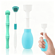 XIRQI Tongue Suction Exerciser Kit,Oral Muscle Training Tool with Massage Brush Oral Motor Therapy Tools