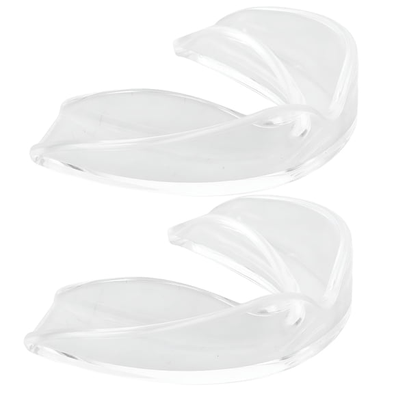 XIRQI Transparent EVA Mouth Guards for Sports with Soft Thermoplastic Design and Anti Grinding Function 2pcs