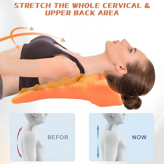 XIRQI Trapezius Trigger Point Massager,Cervical Traction Device,Myofascial Release Neck and Shoulder Pain Posture Corrector for Muscle Pain Relief and Cervical Spine Alignment Chiropractic Pillow