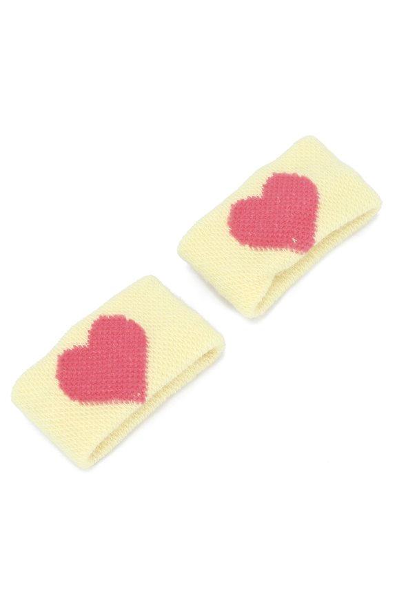 Travel Motion Sickness Wrist Band Anti Nausea Bracelet Band Yellow Heart Shape Pattern