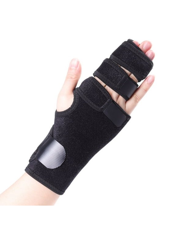 Trigger Finger Splint,Three Finger Brace for Index,Middle,Ring Or Little Finger,Adjustable Hand Splint for Broken Fingers,Finger Straightener for Arthritis Contractures(Right)