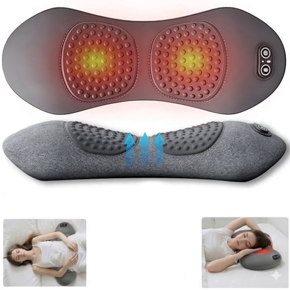 XIRQI 2026 New Triple Fusion Back Massager, 3 in 1 Back Massager for Sciatica, with Electric Traction Lifting Heat Compress, All-Round Support, Relieve Neck/Shoulder Discomfort