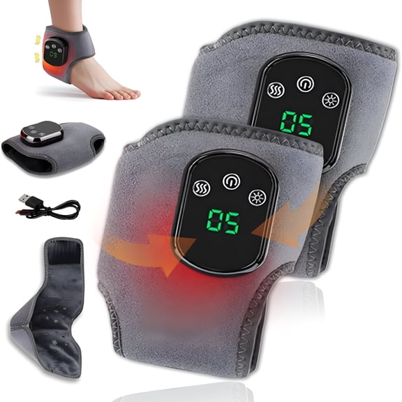 XIRQI Triple Method Massager 3-In-1 Therapy with Vibration 5 Heat Levels, Boosts Circulation, Relieves Neuropathy, Plantar Fasciitis, Tendinitis Chronic Foot Pain (2)