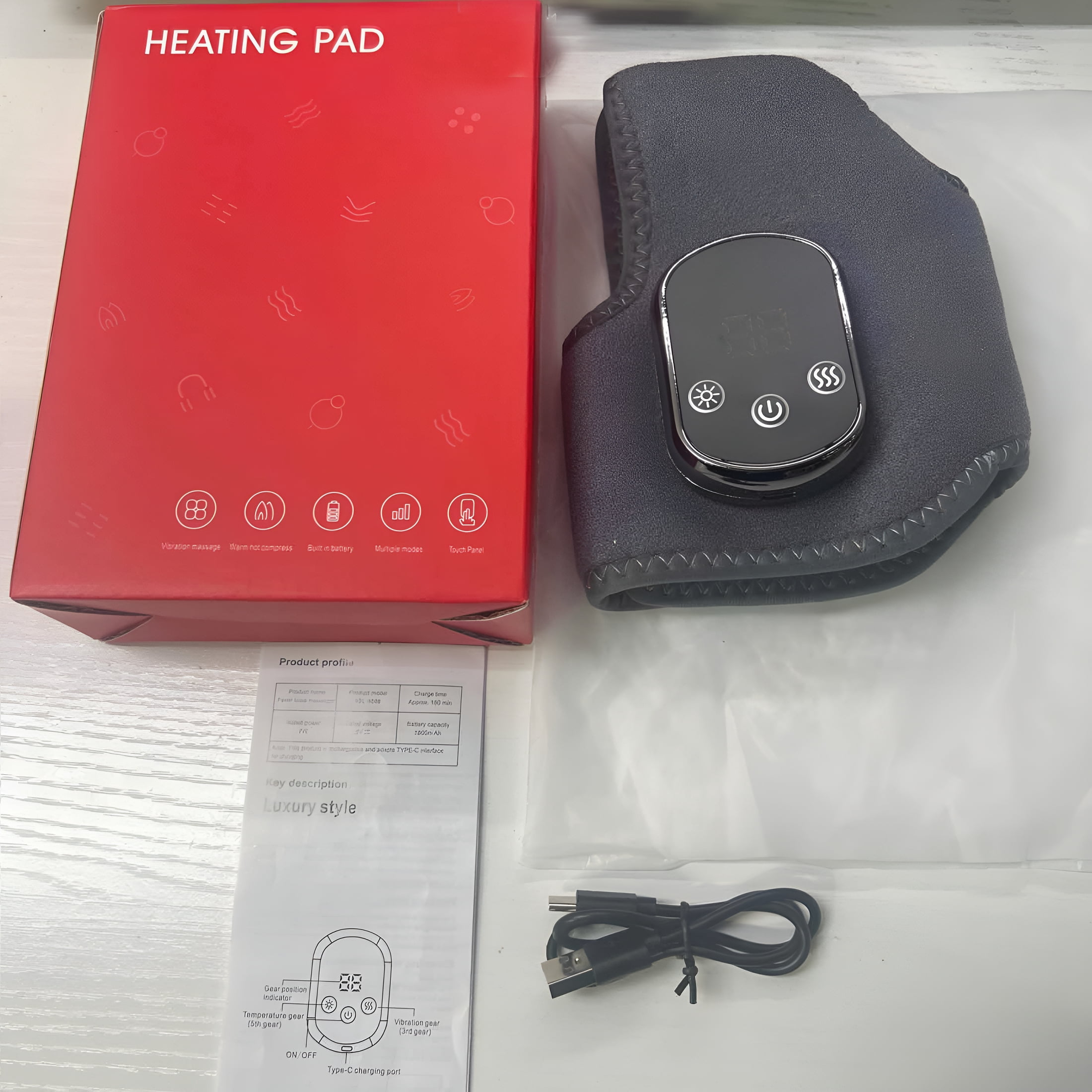 XIRQI Triple Method Massager-Cordless Heated Foot Massager with 5 Heat&3 Vibration for Pain Relief&Relaxation,Portable for Home,Office,Travel
