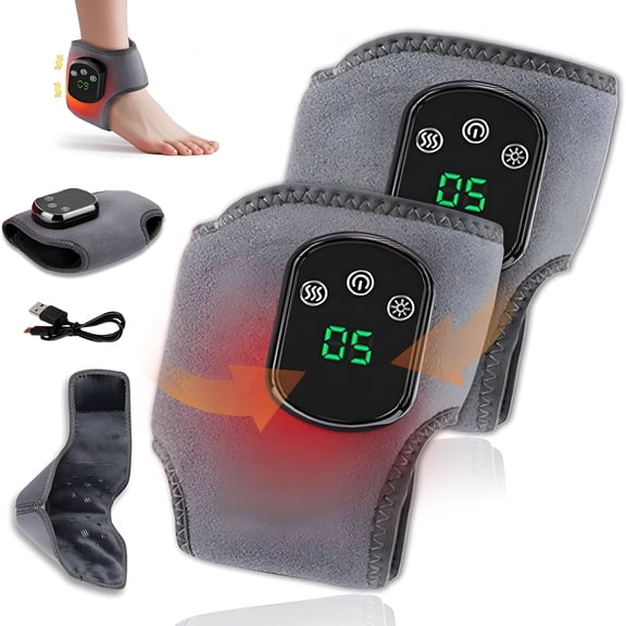 XIRQI Triple Method Massager,Foot Ankle Massager with Heat,3-In-1 Foot Relief Massager,3 Speeds 5 Temperatures,Wireless Portable for Home Office Travel (1Pcs)