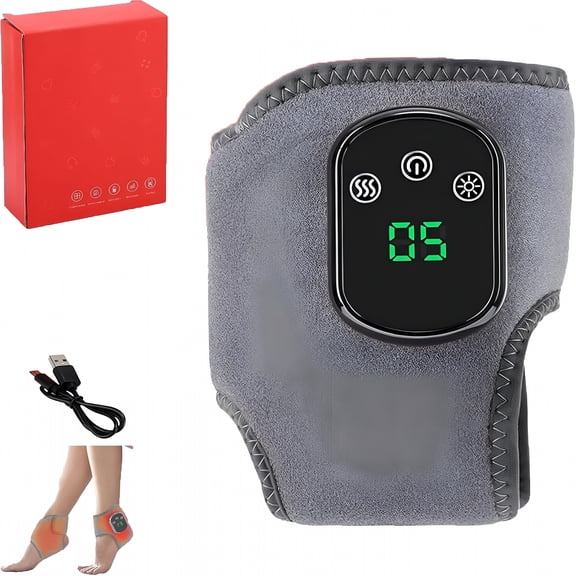 XIRQI Triple Therapy Foot Massager,Wireless Foot Triple Massager for Home/Office/Travel,3-Level Heat & Massage Adjustable,Smart Timer,Touch Screen (1 pc)