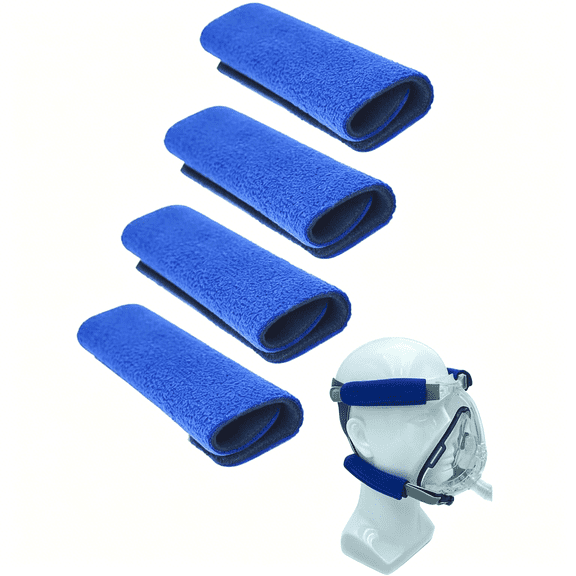 XIRQI Universal Cpap Headgear Strap Covers,Blue,4-Pack Comfort Pads for Cpap Mask,Cushion Accessories