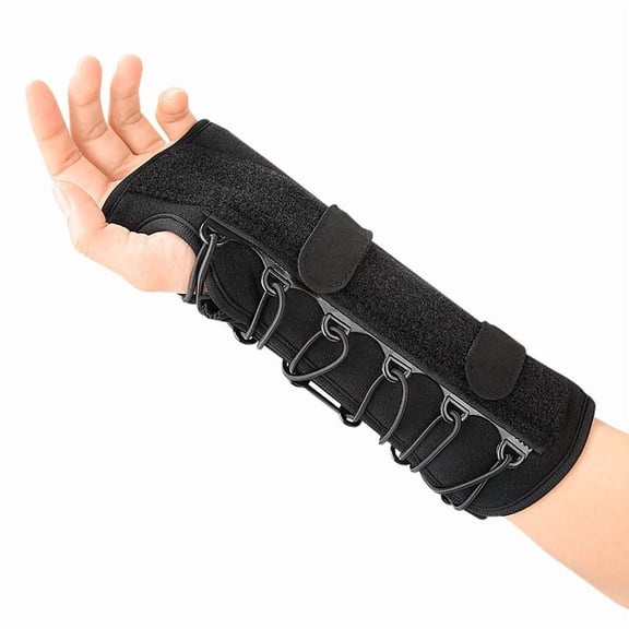 XIRQI Universal Wrist Lacer Thumb Spica Splint for Carpal Tunnel Syndrome Adjustable Night Wrist Thumb Support Brace with Splints Left Hand for Women&Men Thumb Spica Splint