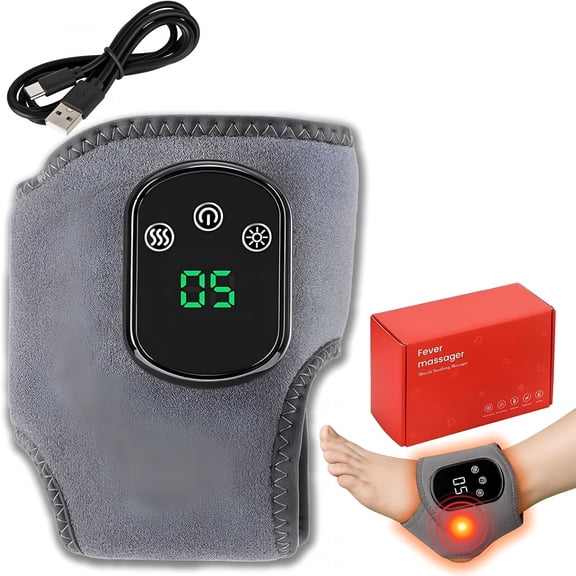 XIRQI Upgraded Foot Massager,Foot Renew Triple Method Massager with 3 Vibration Modes&5 Heat Levels,Ankle Massager for Circulation&Pain Relief,For Neuropathy(1Pc)