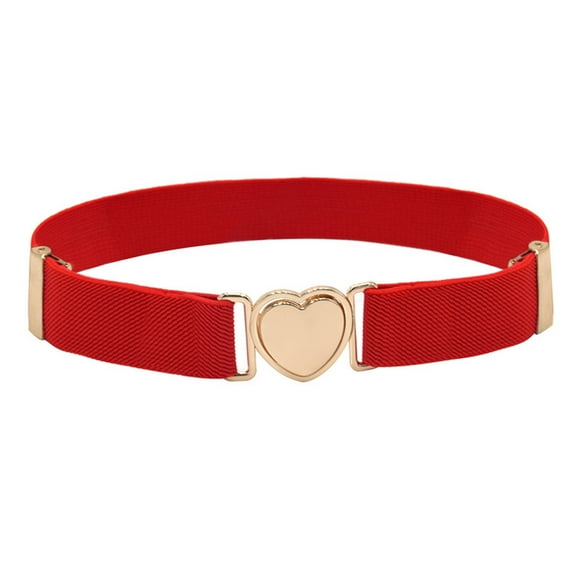 XIRQI Waist Belt Versatile Adjustable Elastic Casual Womens Belts Elastic Band Kids Belt,Red