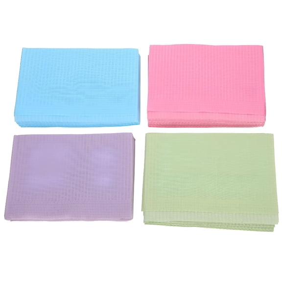XIRQI Waterproof Dental Bibs Made of Synthetic Material for Dentist Use Assorted Color 40 Pieces