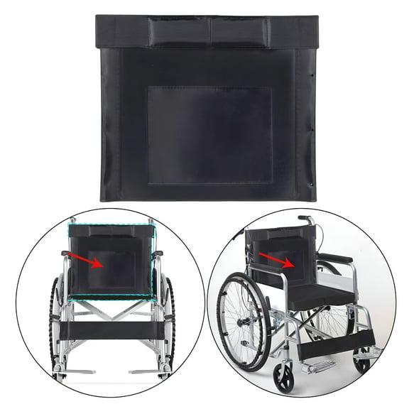 XIRQI Wheelchair Backrest or Seat Cushion Mat Disability Care Comfortable Soft Durable-Black Backrest