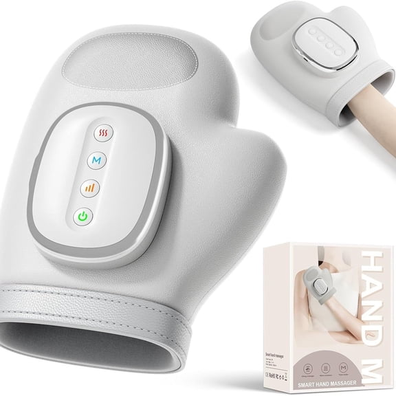 XIRQI Wireless Hand Massager with Thermal Compression Relief Function,Treatment Gloves with 4 Temperatures and 5 Compression Models for Arthritis,Carpal Tunnel and Rigid Joints